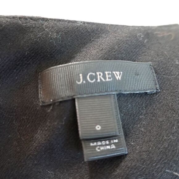 J.Crew Jules Black Wool Dress with Front Pockets Size 0 - Picture 4 of 16